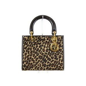 Christian Dior Lady Leopard Bag Handbag Shoulder